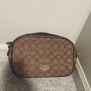 Brown Coach Crossbody Canvas Bag